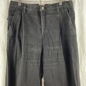Vintage 90s Liz Wear High Waist Straight Leg Black Denim Jeans